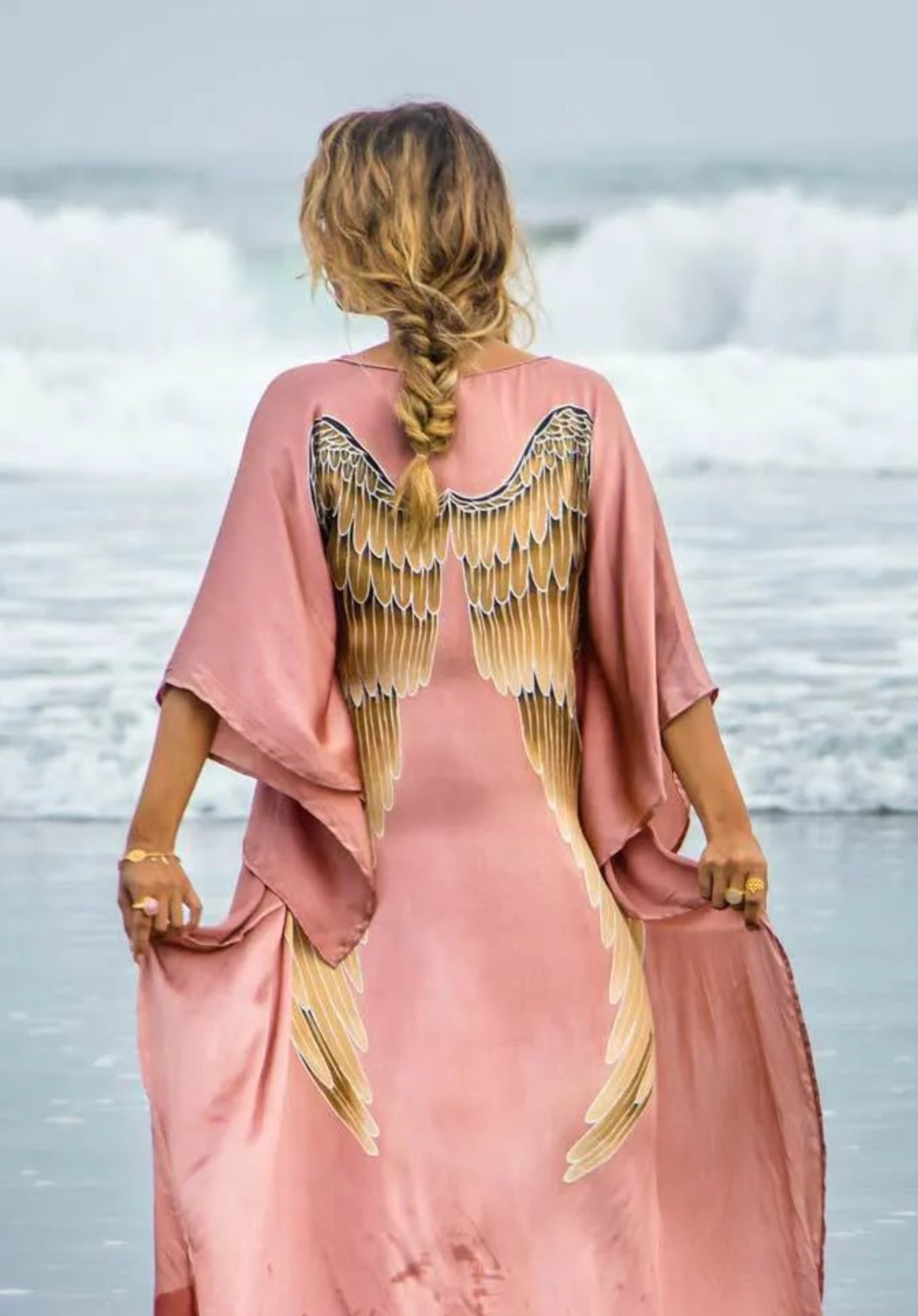 Warriors of the Divine - Kimono Luxe Silk Musk with Caramel wings