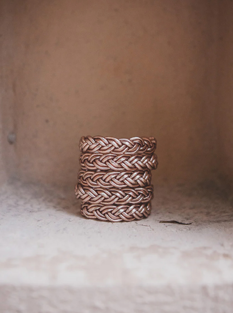 Double Braided Bracelet Rose Gold