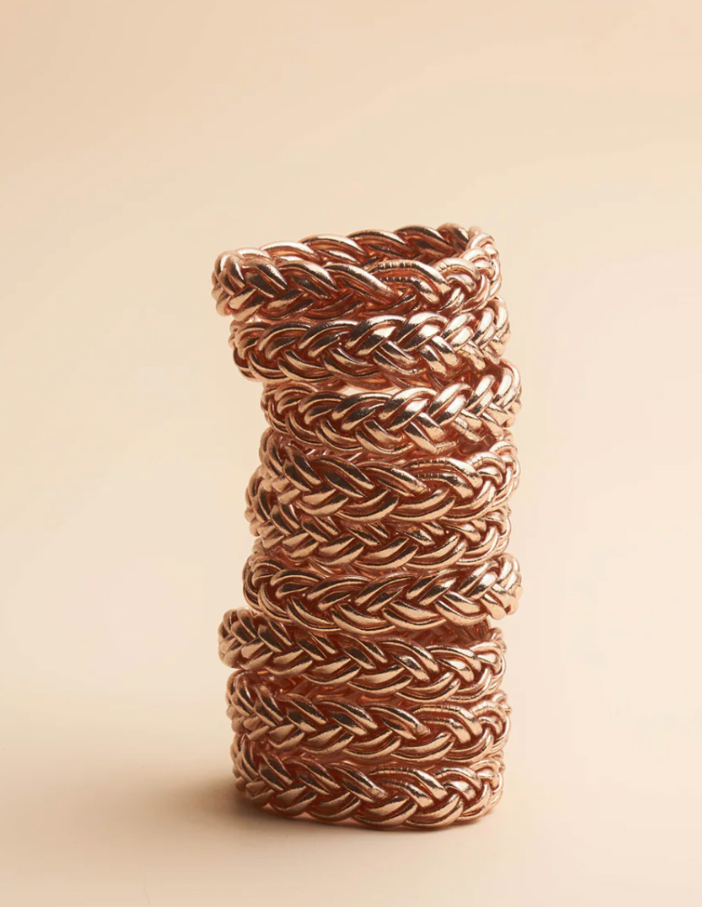 Double Braided Bracelet Rose Gold