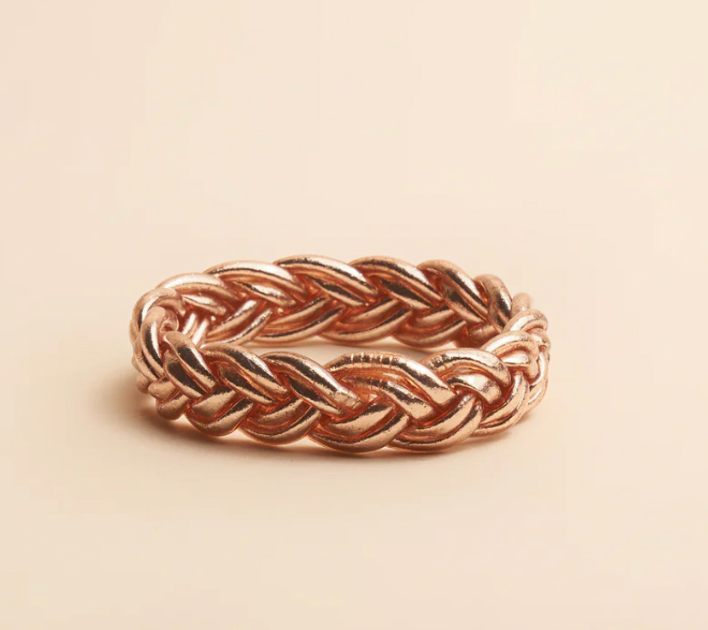 Double Braided Bracelet Rose Gold