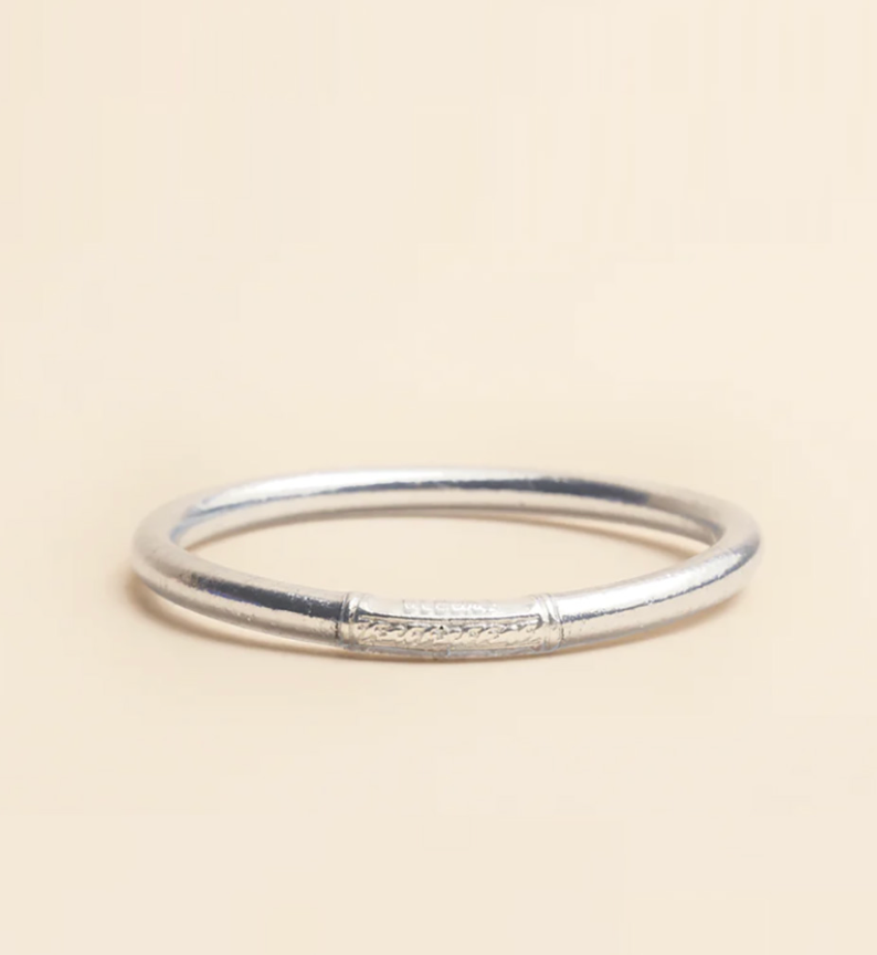 Mantra Bracelet, Silver Leaf