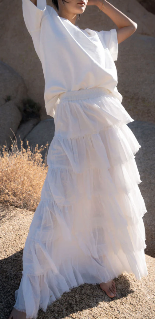 A Perfect Nomad - Untamed Soul Skirt - White