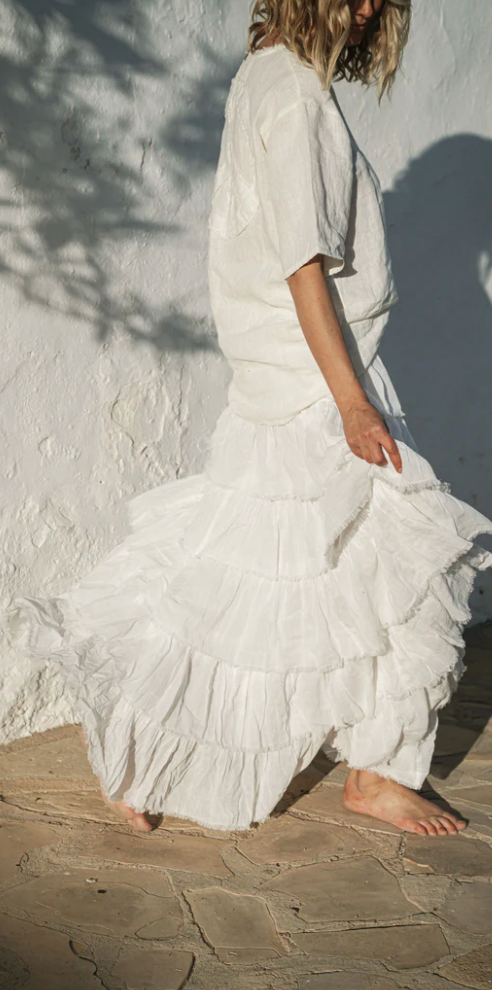 A Perfect Nomad - Untamed Soul Skirt - White