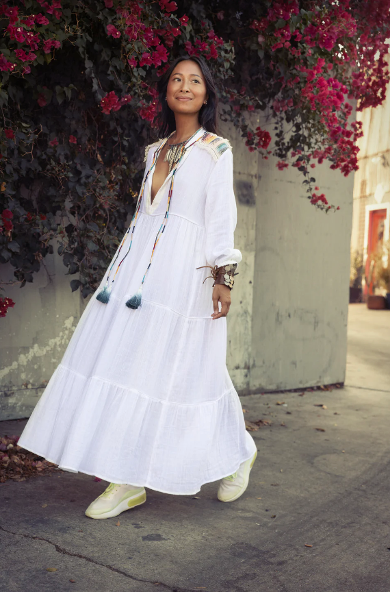 Rocking Gypsy - El Matador Maxi Dress White