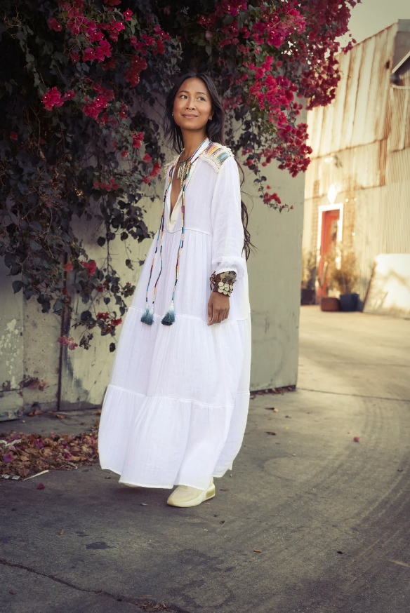 Rocking Gypsy - El Matador Maxi Dress White