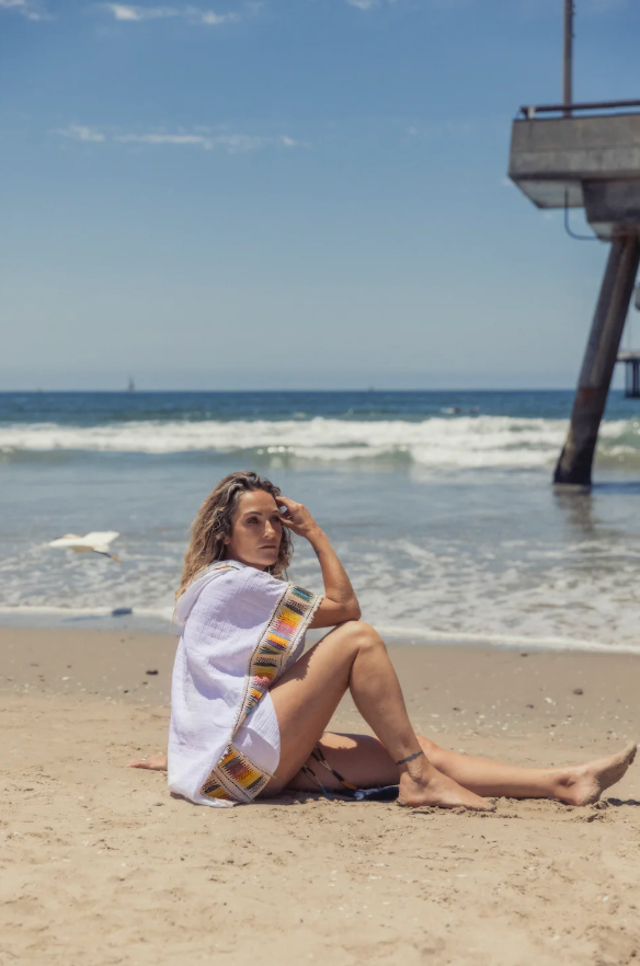 Rocking Gypsy - El Matador Hooded Cover Up White