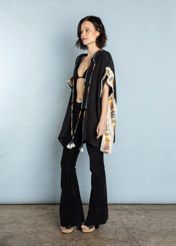 Rocking Gypsy - El Matador Hooded Cover Up Black