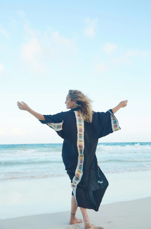 Rockin Gypsy - El Matador Maxi Kimono Black