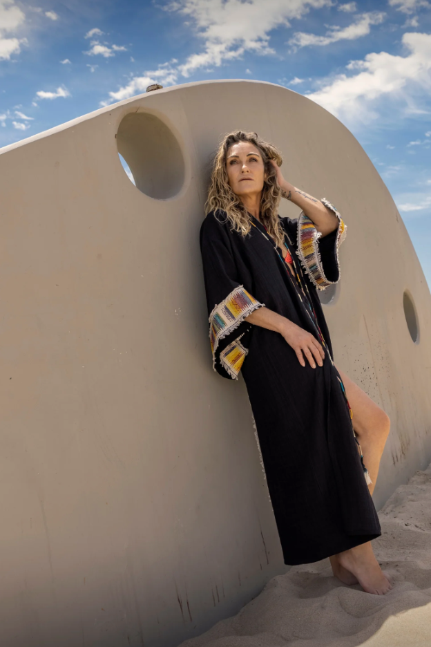 Rockin Gypsy - El Matador Maxi Kimono Black