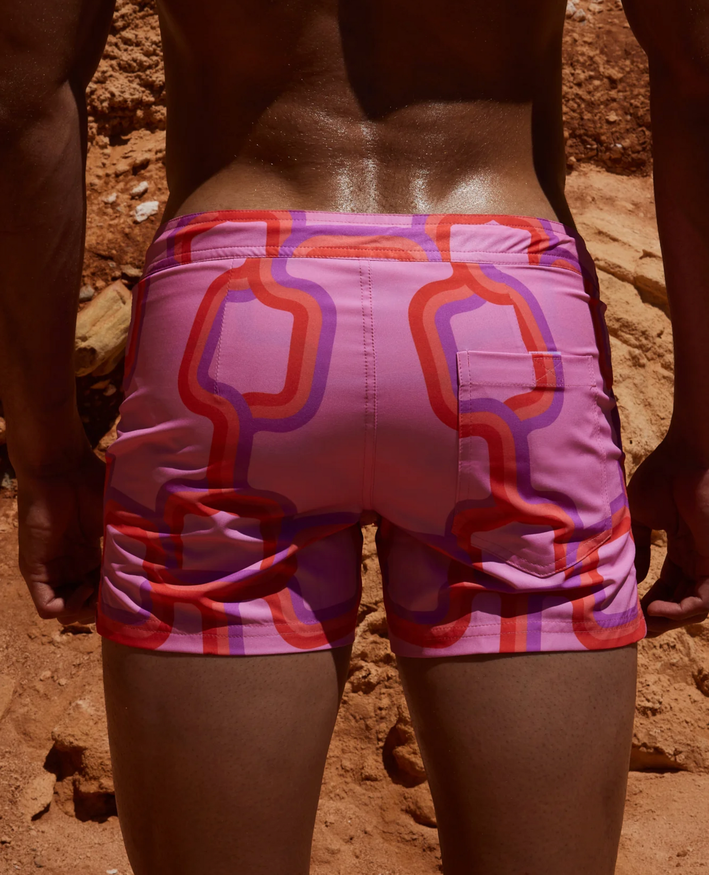 Julia Clancey - Sunset Rooftop Board Short In Pink Link