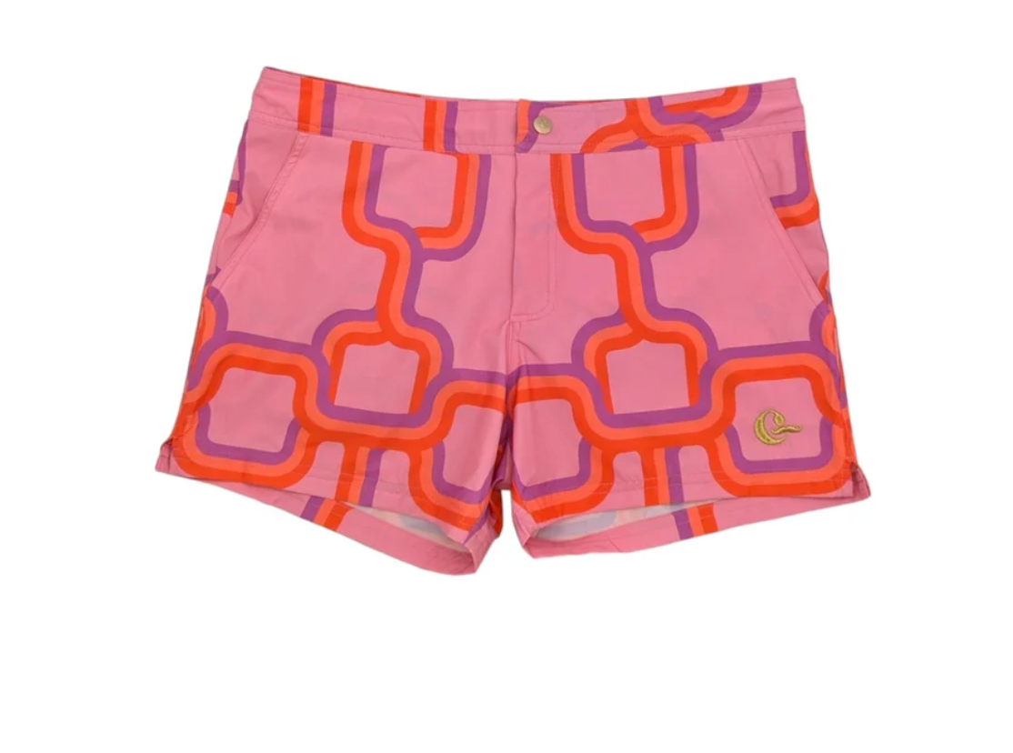 Julia Clancey - Sunset Rooftop Board Short In Pink Link