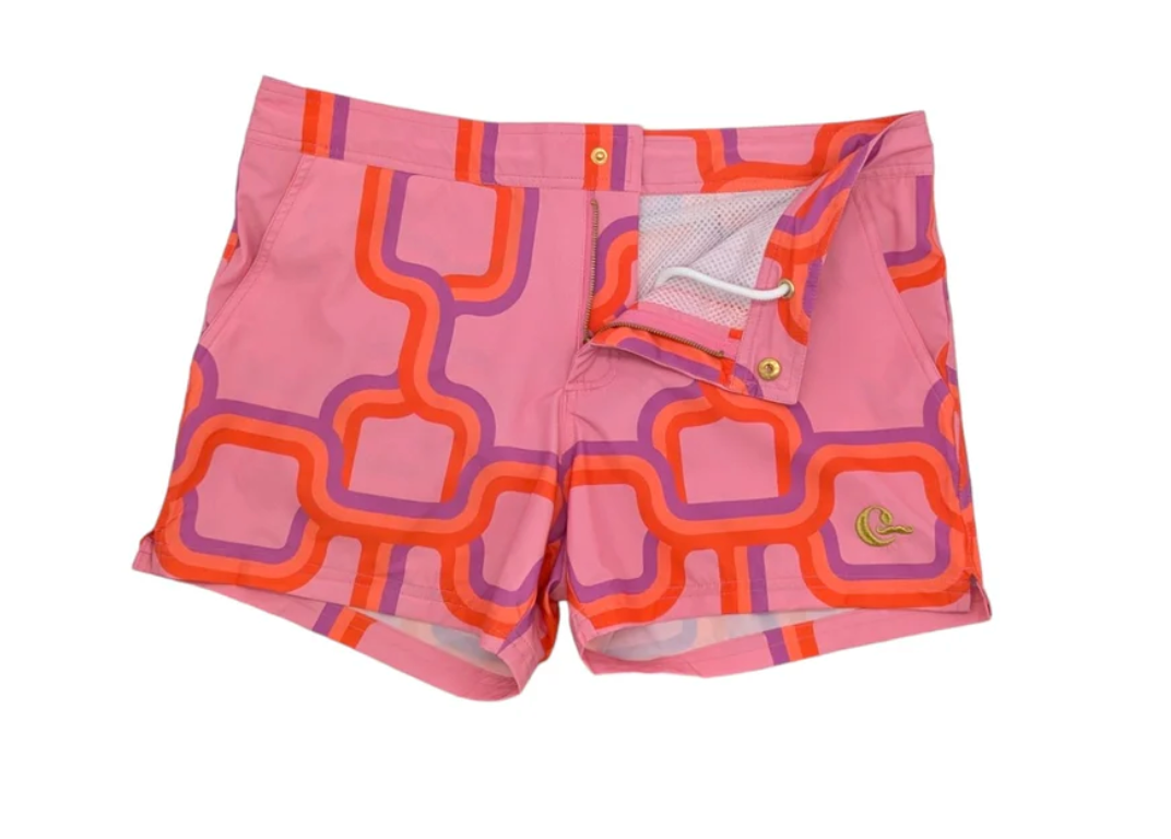 Julia Clancey - Sunset Rooftop Board Short In Pink Link