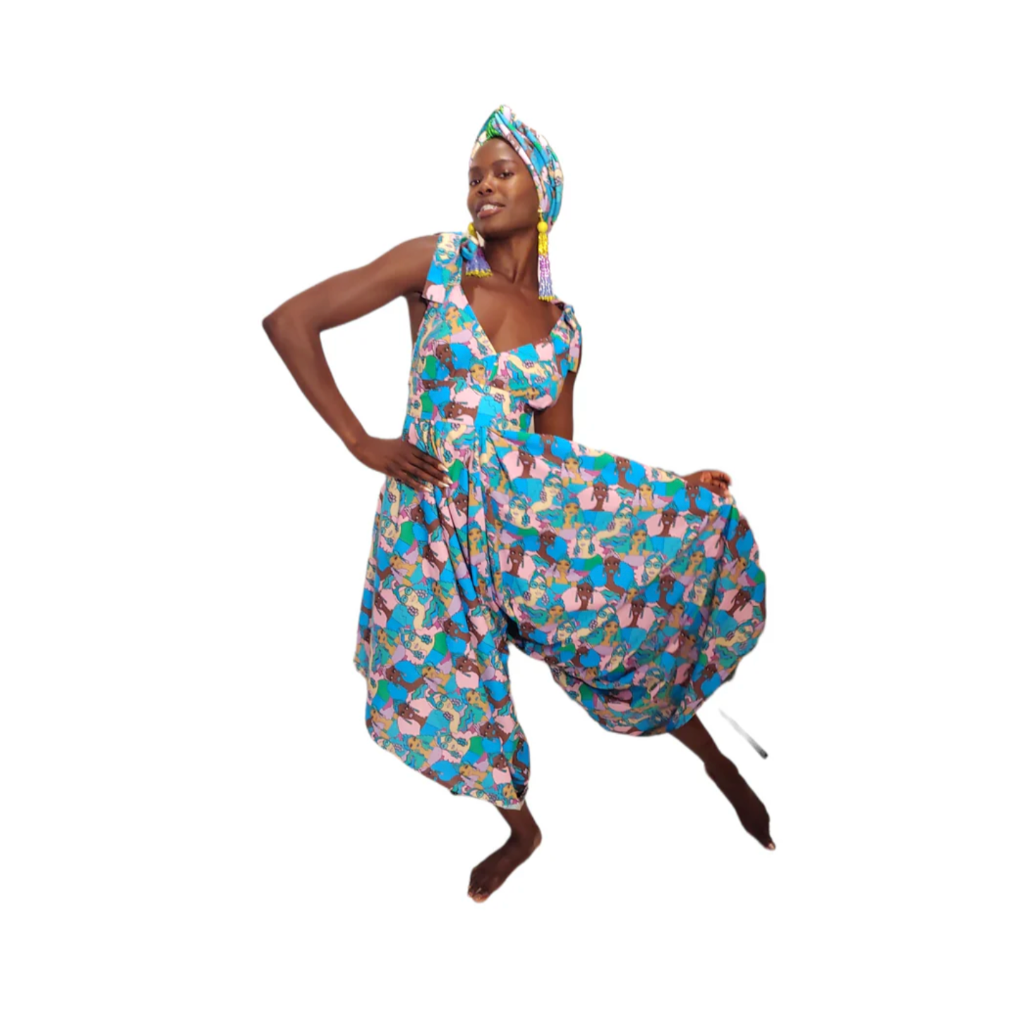 Julia Clancey - Kizzy Turbanista Azure Romper
