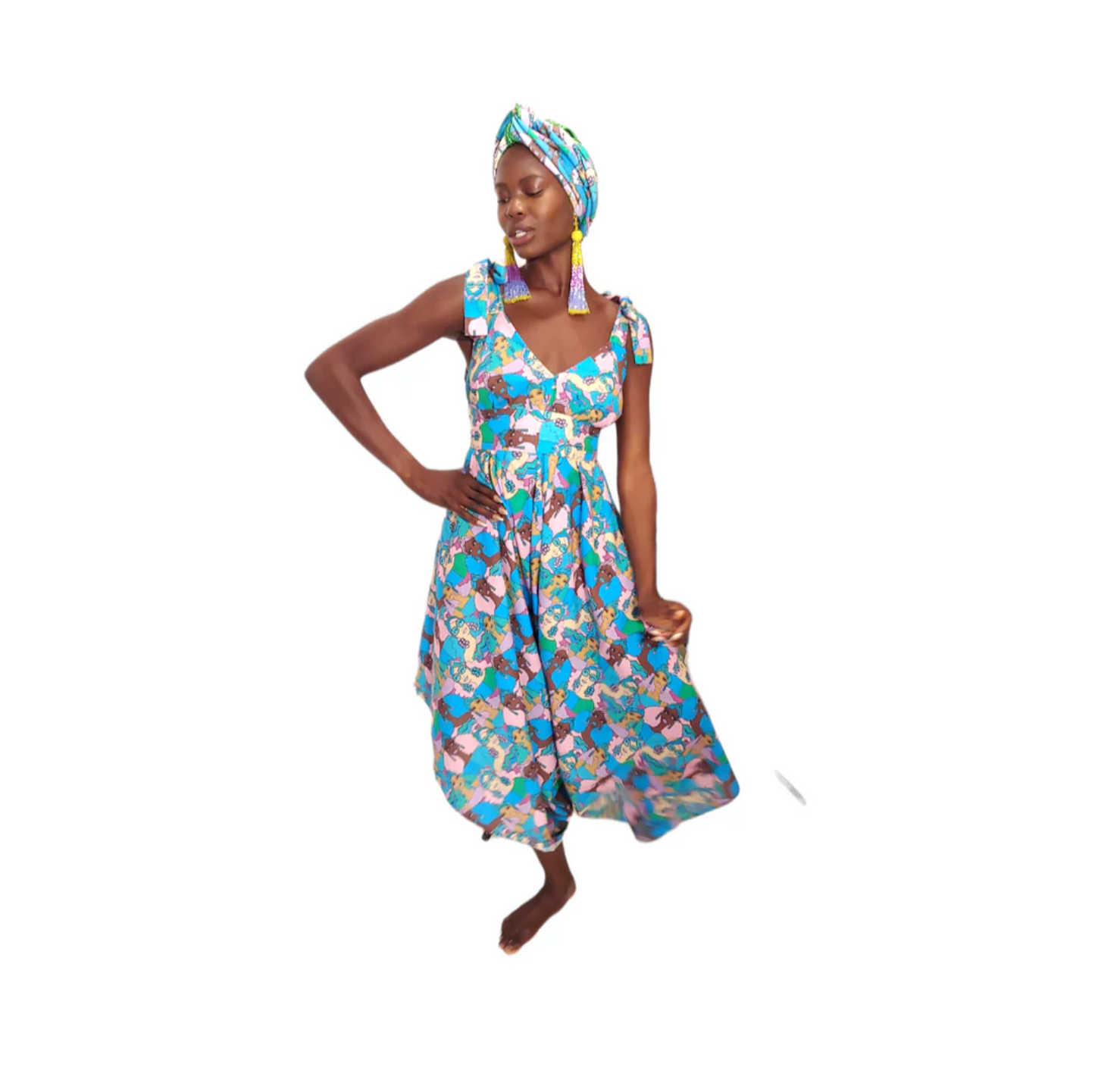 Julia Clancey - Kizzy Turbanista Azure Romper