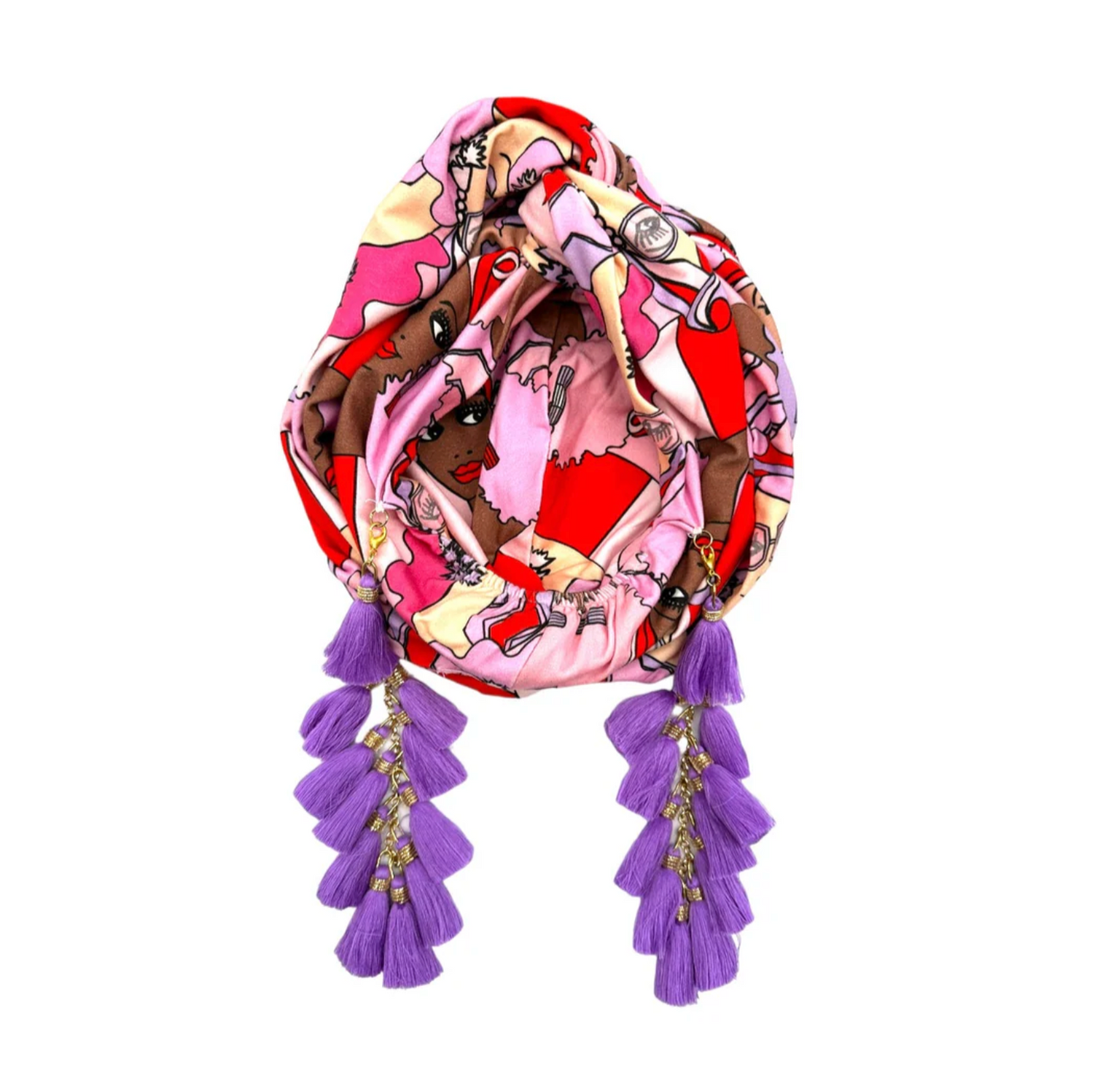 Julia Clancey - Lady Turbanista Lush Pinky Kaftan Set