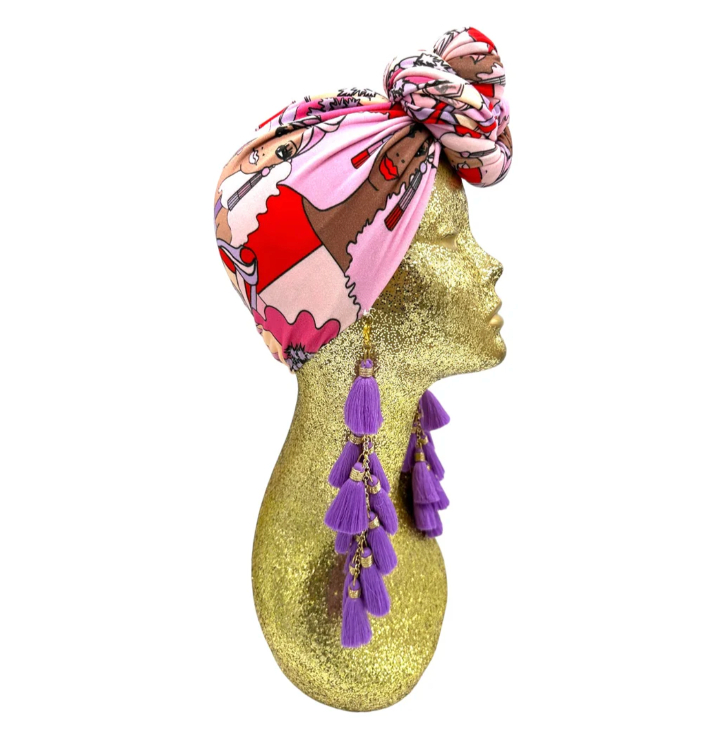 Julia Clancey - Lady Turbanista Lush Pinky Kaftan Set