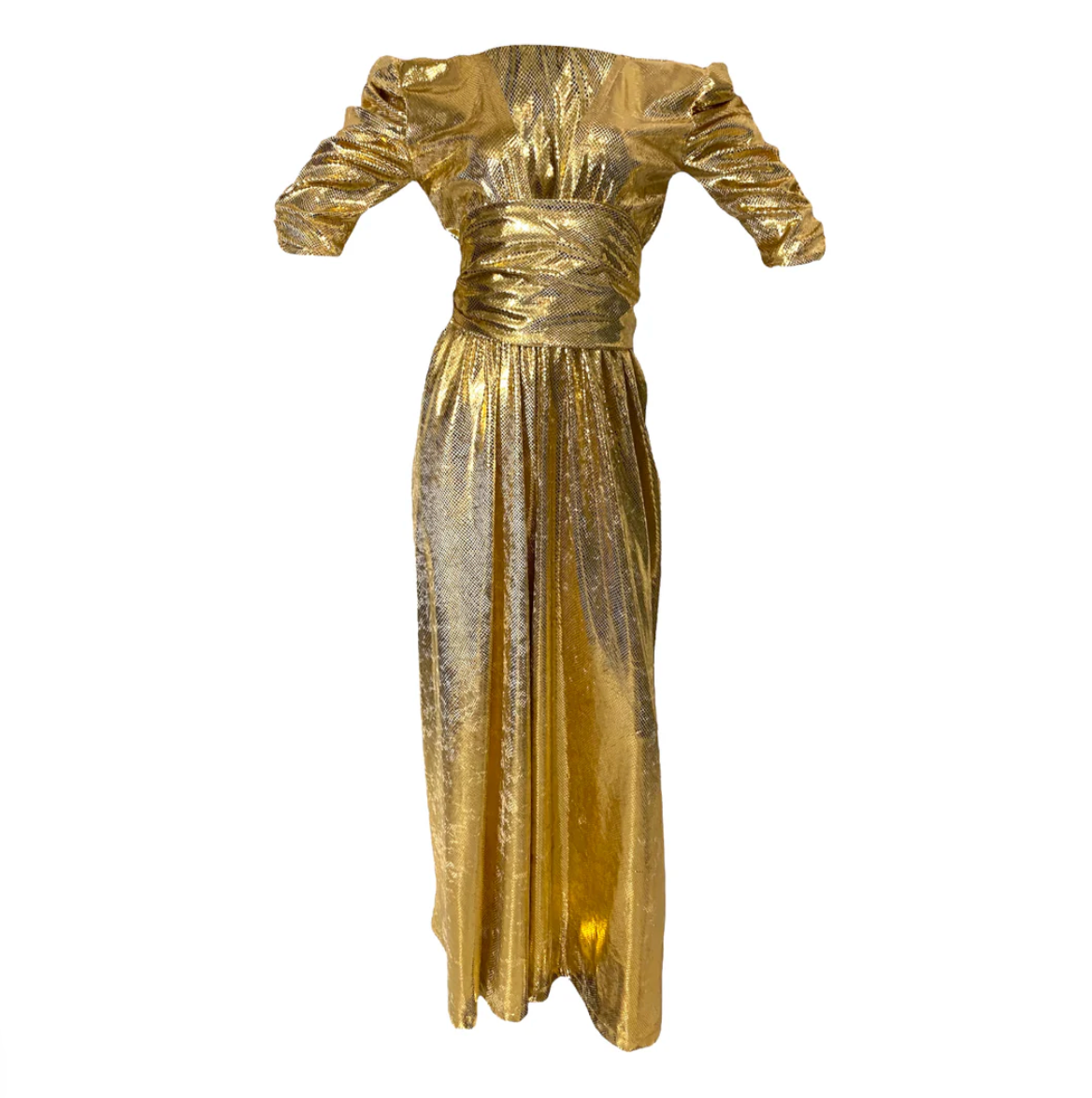 Julia Clancey - Olivia Gold Snakeskin Palazzo Jumpsuit