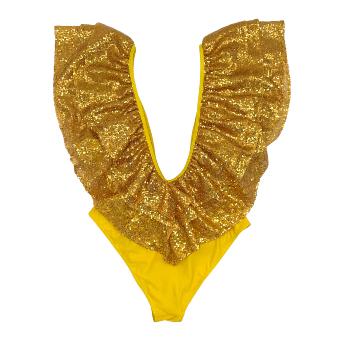 Julia Clancey - Victory Yellow Sequin Swim Body