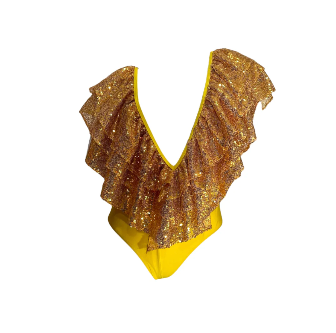 Julia Clancey - Victory Yellow Sequin Swim Body