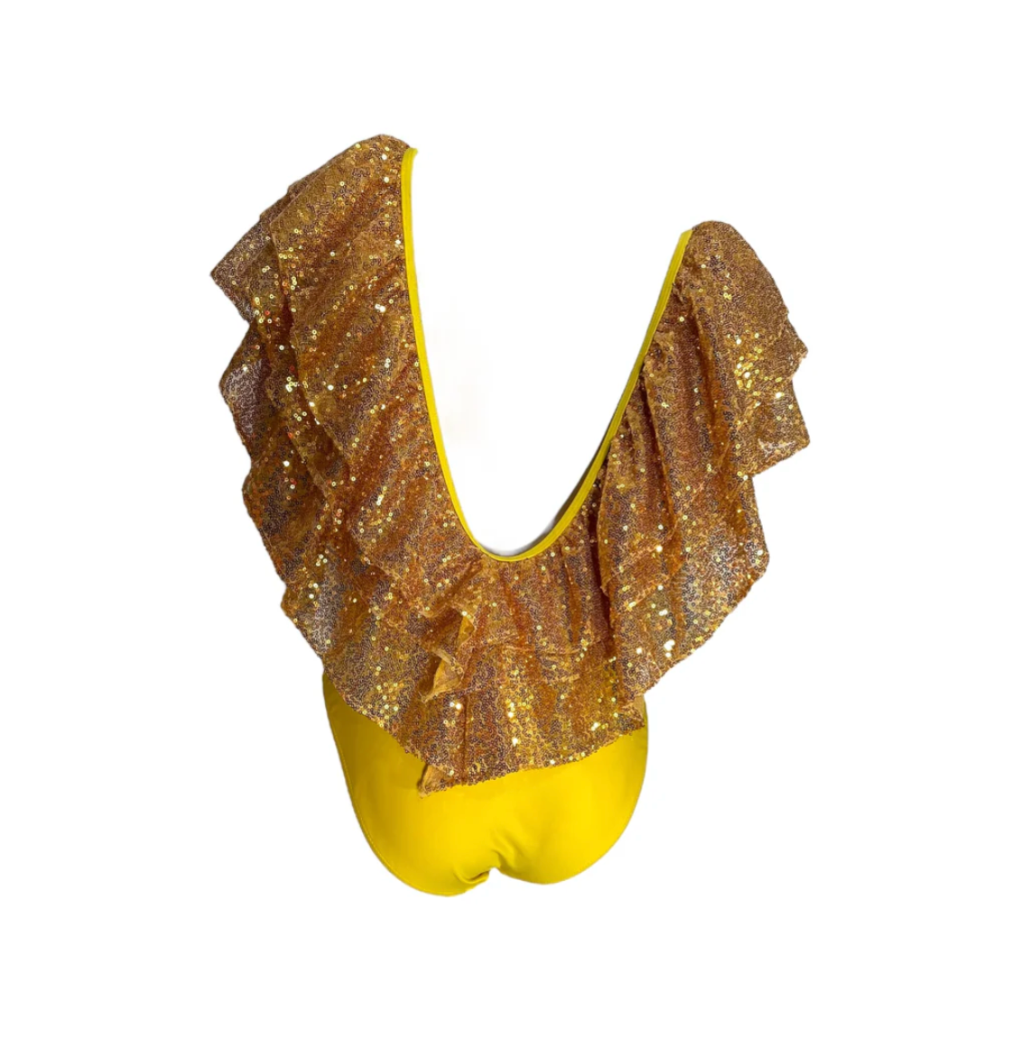 Julia Clancey - Victory Yellow Sequin Swim Body
