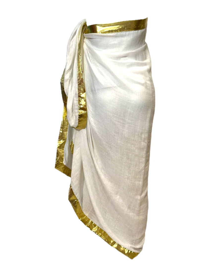 Julia Clancey - Linen White Pendant Sarong