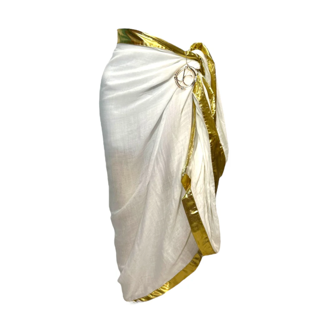 Julia Clancey - Linen White Pendant Sarong