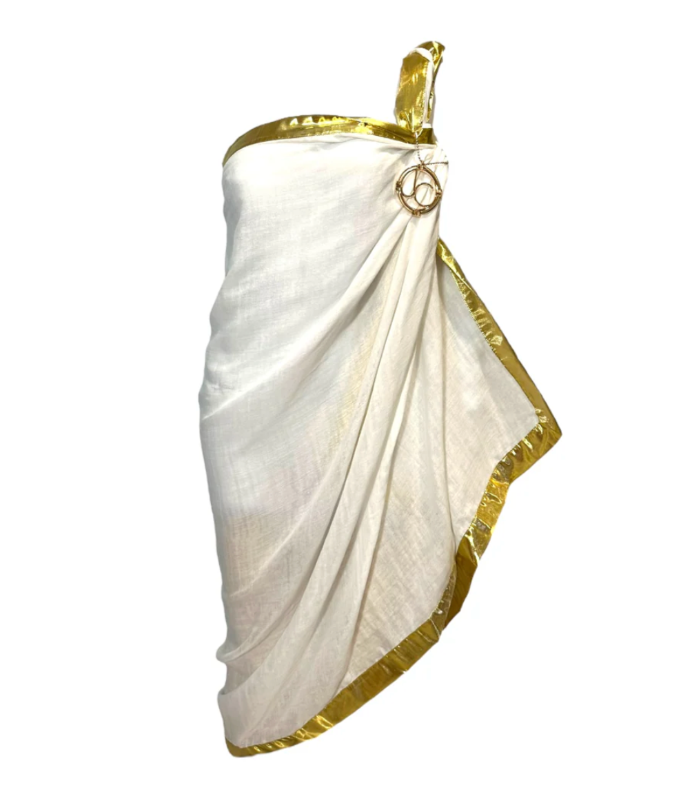 Julia Clancey - Linen White Pendant Sarong