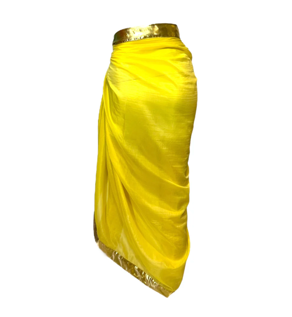 Julia Clancey - Sunshine Yellow Silk Cotton Pendant Sarong