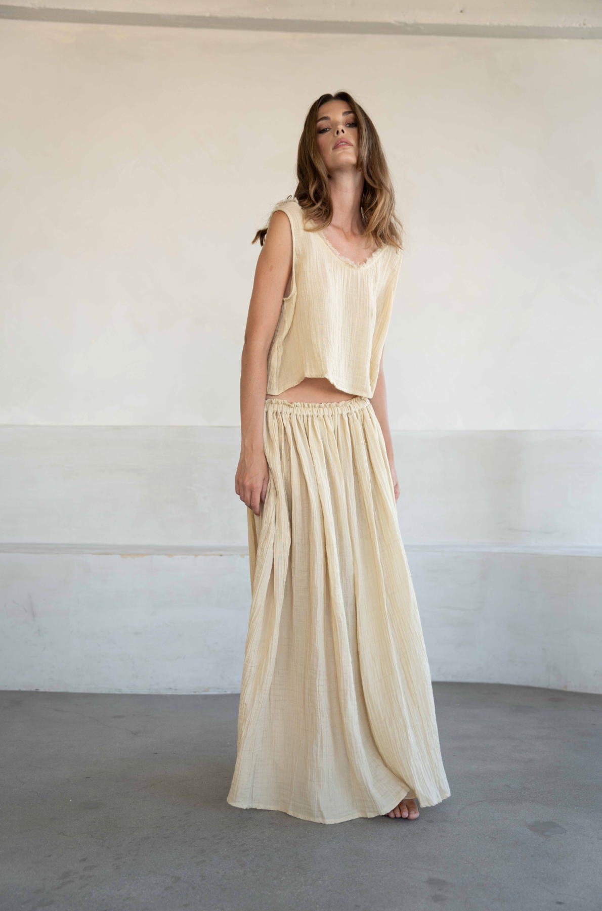 A Perfect Nomad - Lamu Skirt in Sand