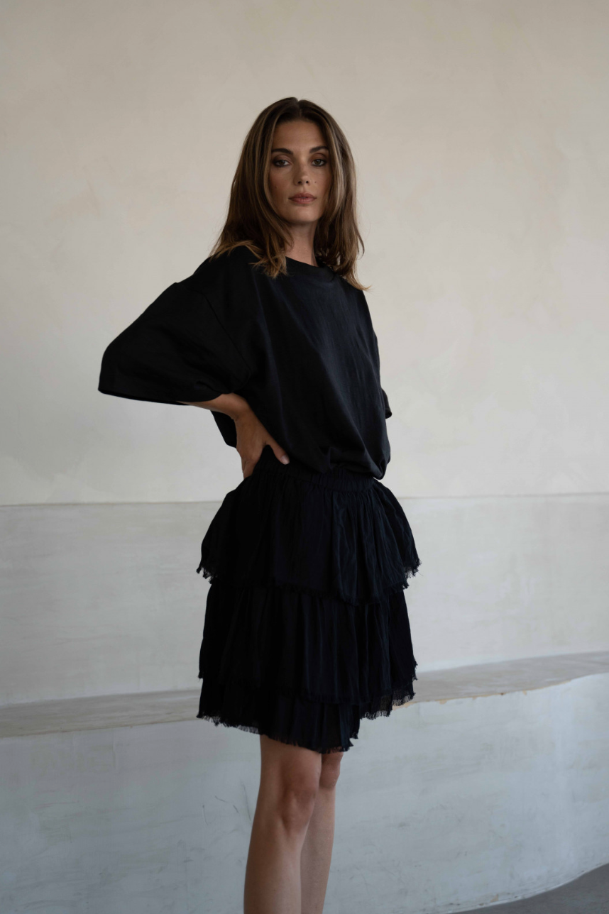A Perfect Nomad - Small Thrills Skirt in Black and White