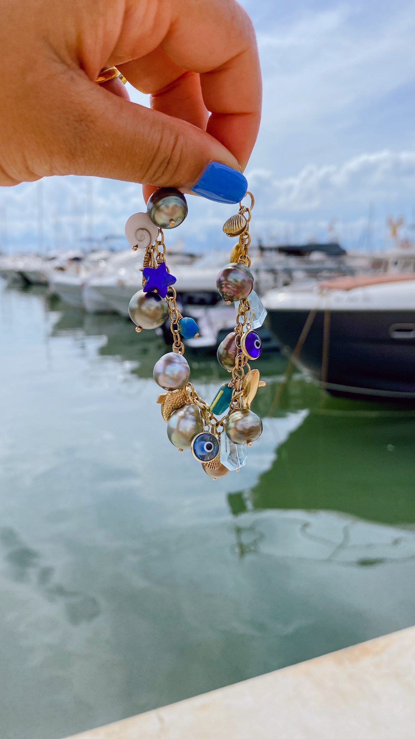 Ocean Wave Charm Bracelet