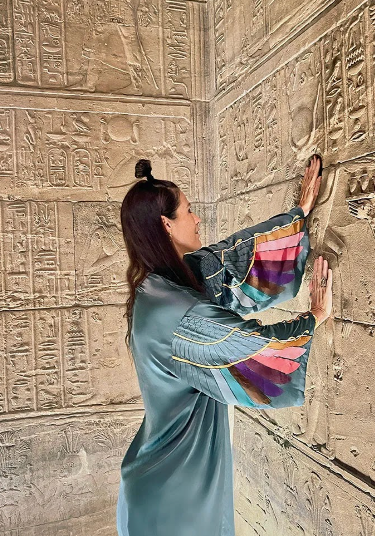 Warriors of the Divine - Iset Kimono Silk in Charcoal