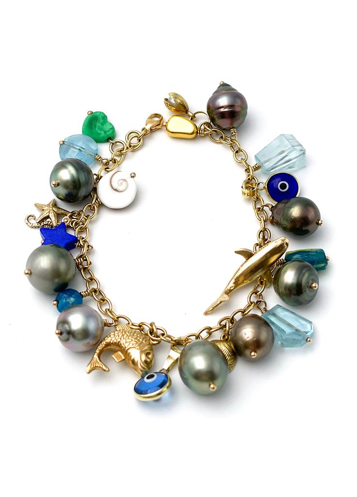 Ocean Wave Charm Bracelet