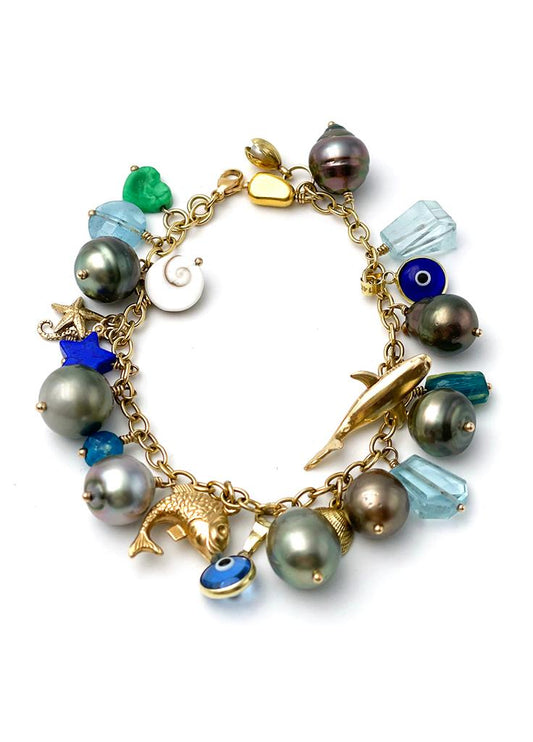 Ocean Wave Charm Bracelet