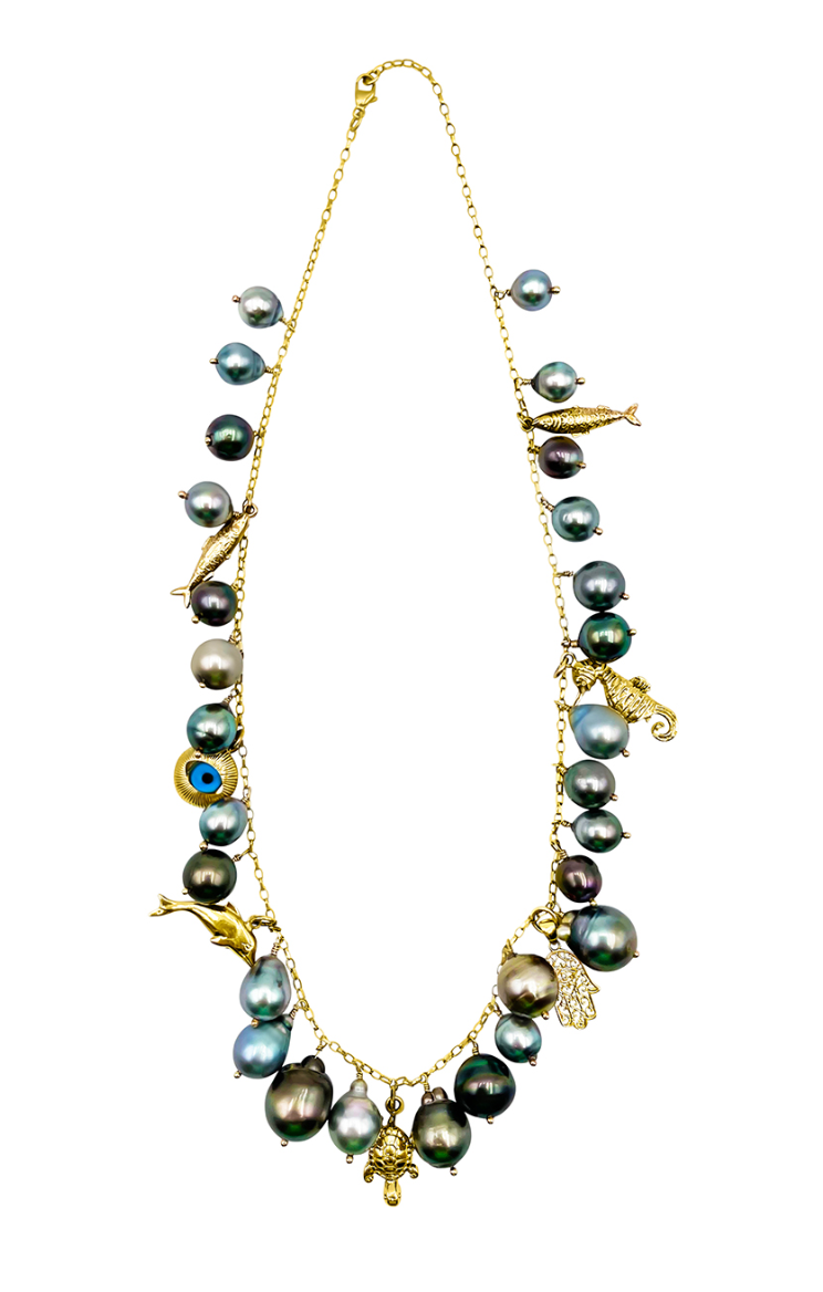 Ocean wave necklace