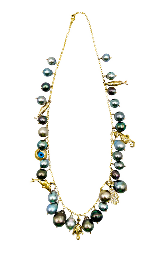 Ocean wave necklace