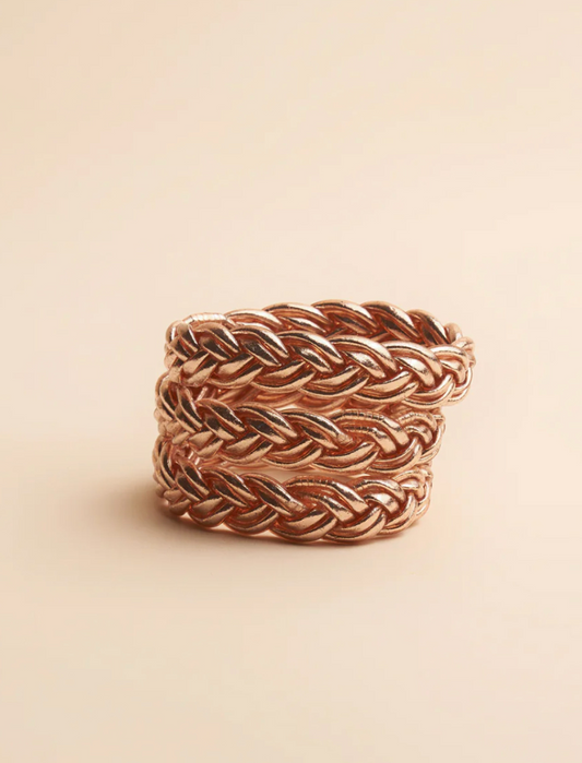 Double Braided Bracelet Rose Gold