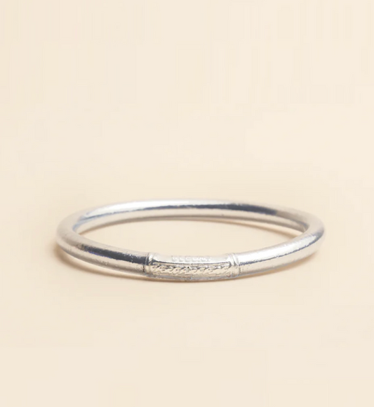 Mantra Bracelet, Silver Leaf
