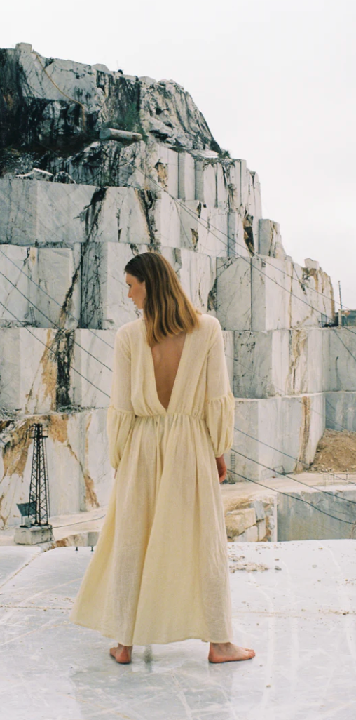 A perfect Nomad - Wild Heart - Organic cotton maxi dress (milk)