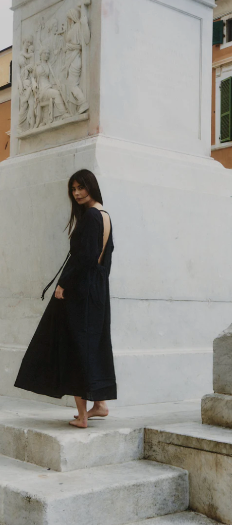 A perfect Nomad - Wild Heart - Organic cotton maxi dress (Black)