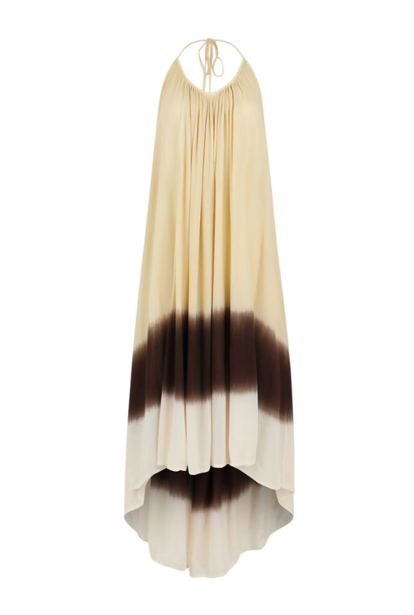 Rocking Gypsy - Catalina Low Back Maxi Halter Dress Natural