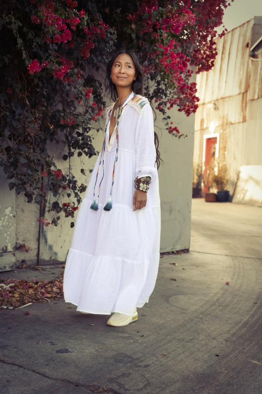 Rocking Gypsy - El Matador Maxi Dress White