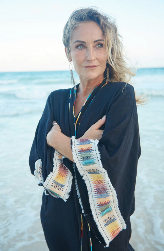Rockin Gypsy - El Matador Maxi Kimono Black