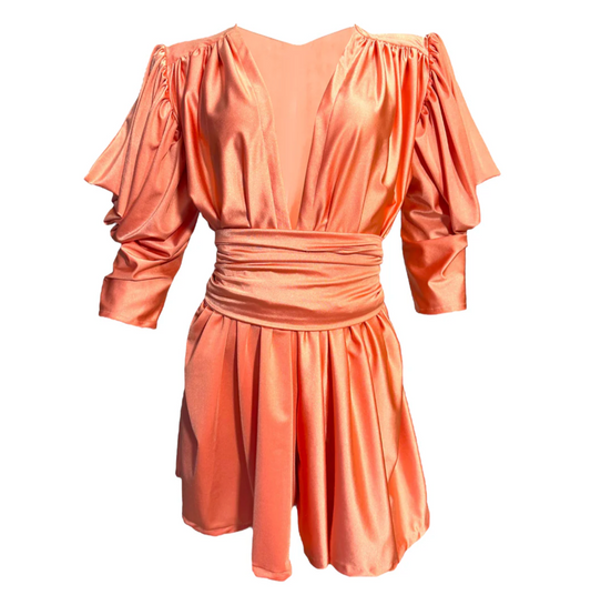 Julia Clancey - Peach Bermuda Jumpsuit Set