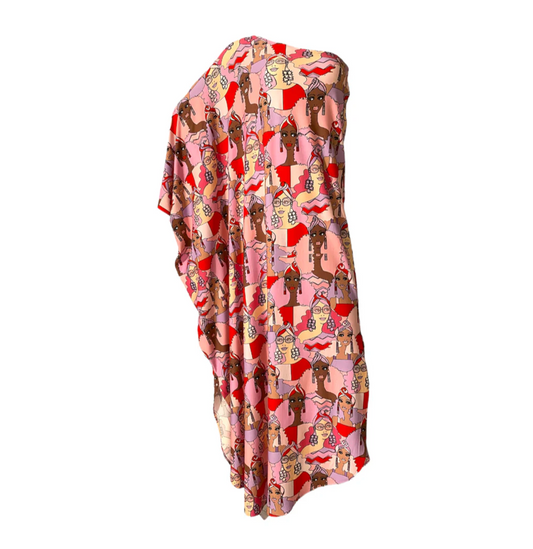 Julia Clancey - Lady Turbanista Lush Pinky Kaftan Set