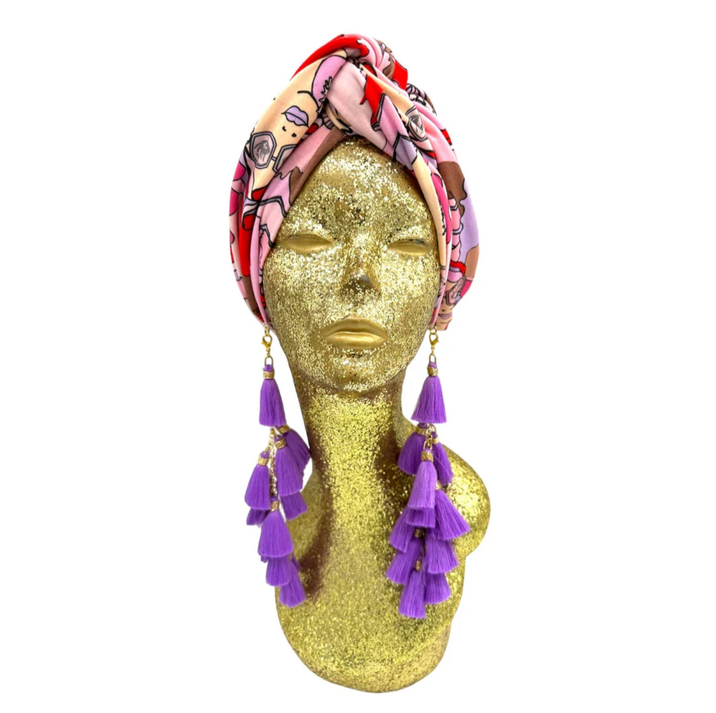 Julia Clancey - Lady Turbanista Lush Pinky Kaftan Set