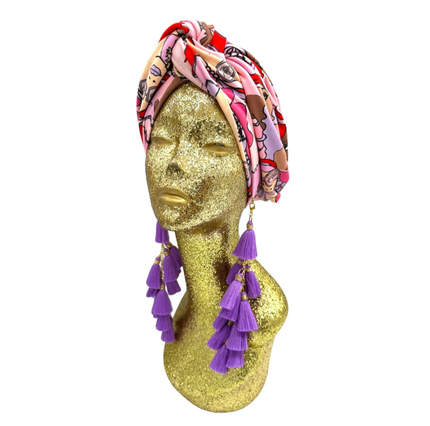 Julia Clancey - Lady Turbanista Lush Pinky Kaftan Set