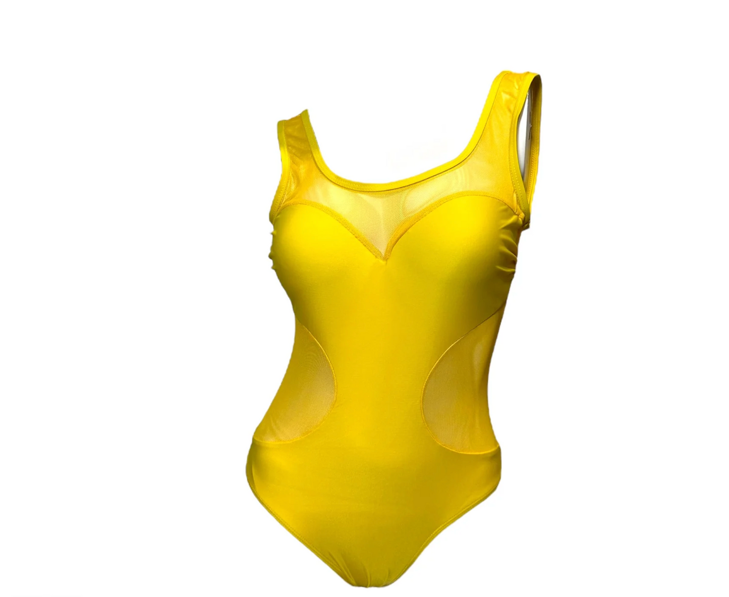 Julia Clancey - Marilyn Mesh Yellow Swim Body