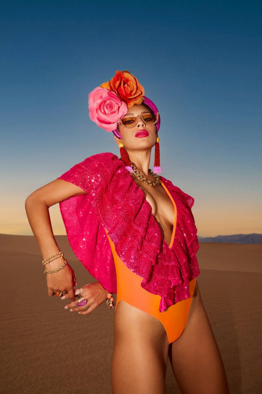 Julia Clancey - Victory Tigre Sequin Swim Body