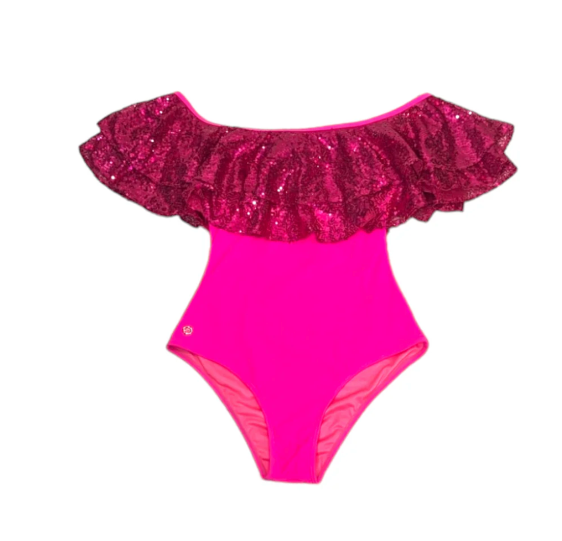 Julia Clancey - Rara Raspberry Sequin Swimsuit Body